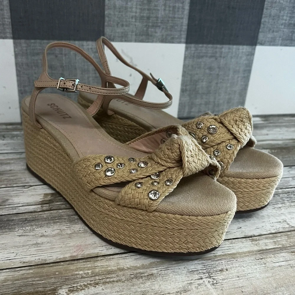 Schutz Dyandre Espadrille Platform Sandal